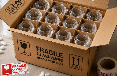 Bubble Wrapping Fragile Items